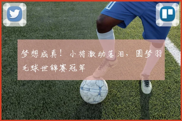梦想成真!小将激动落泪,圆梦羽毛球世锦赛冠军